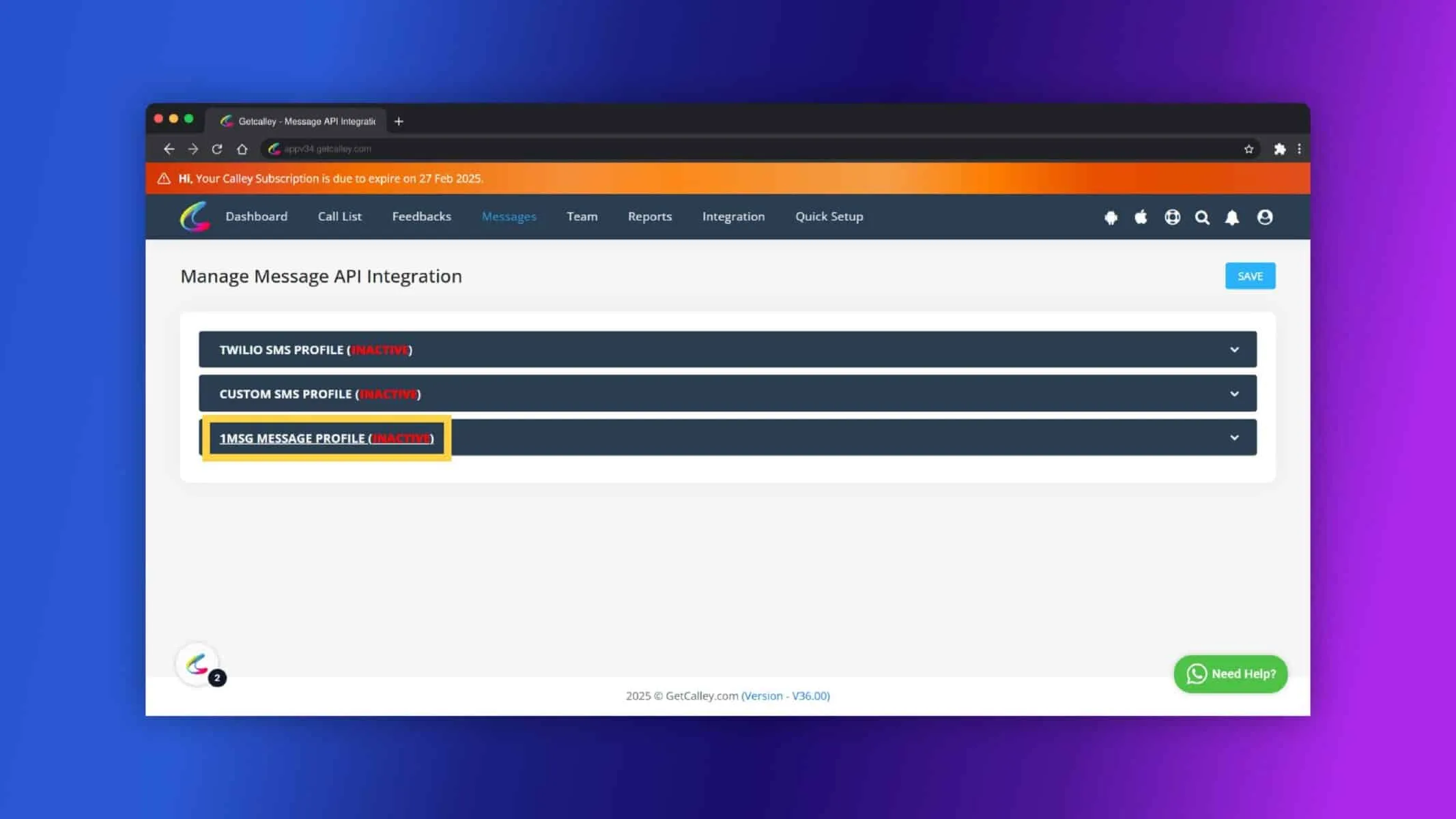 integration 1msg with calley 03 scaled