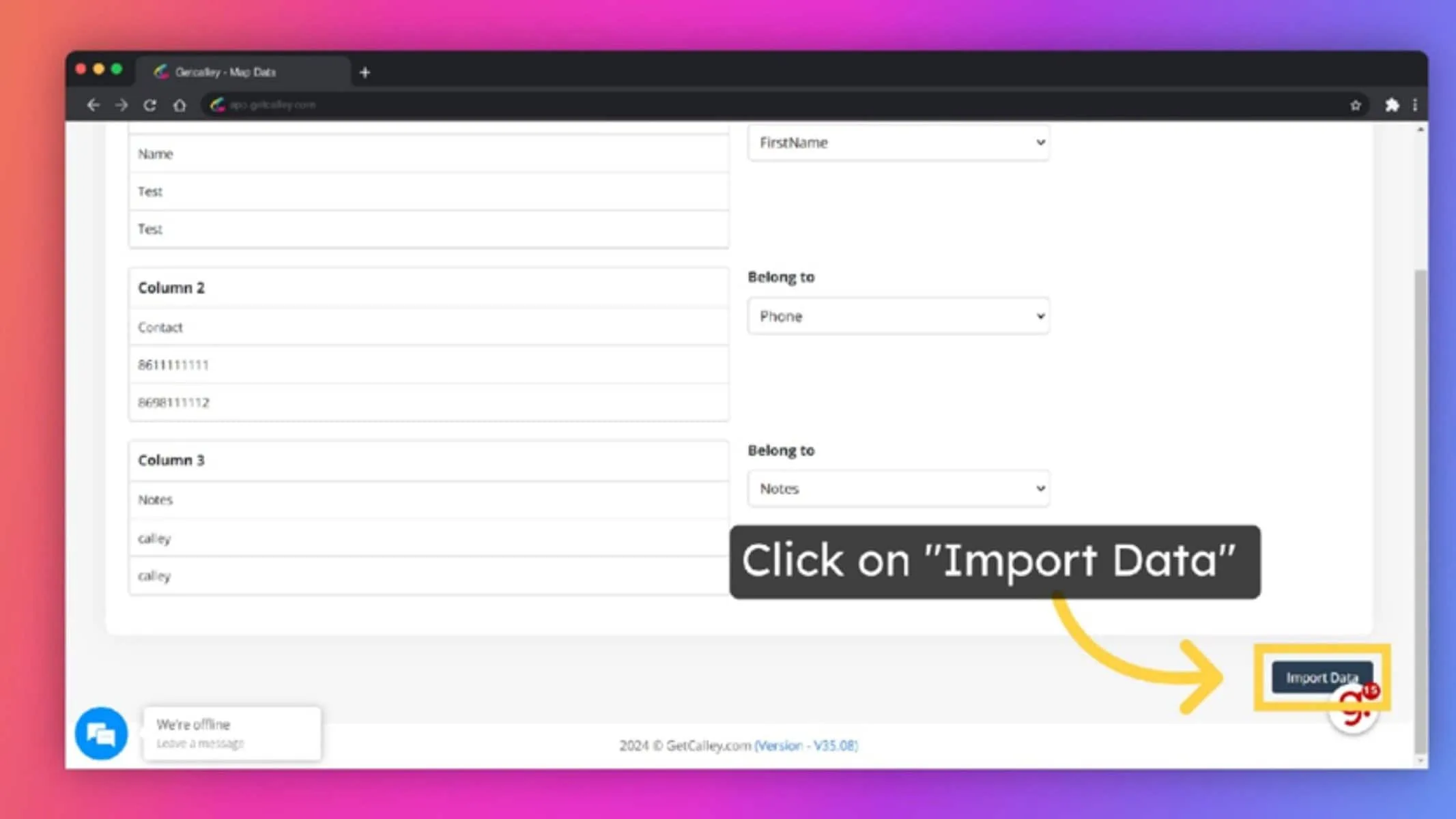 Web setup step 11