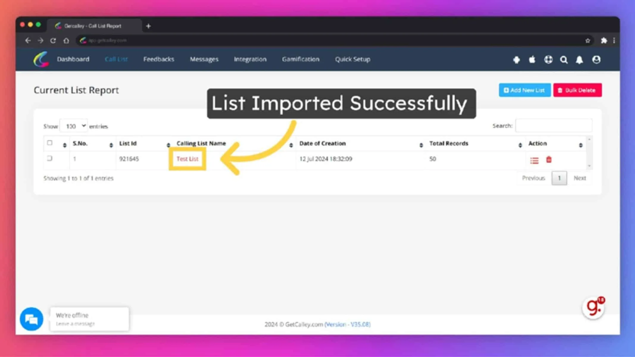 Web setup step 12
