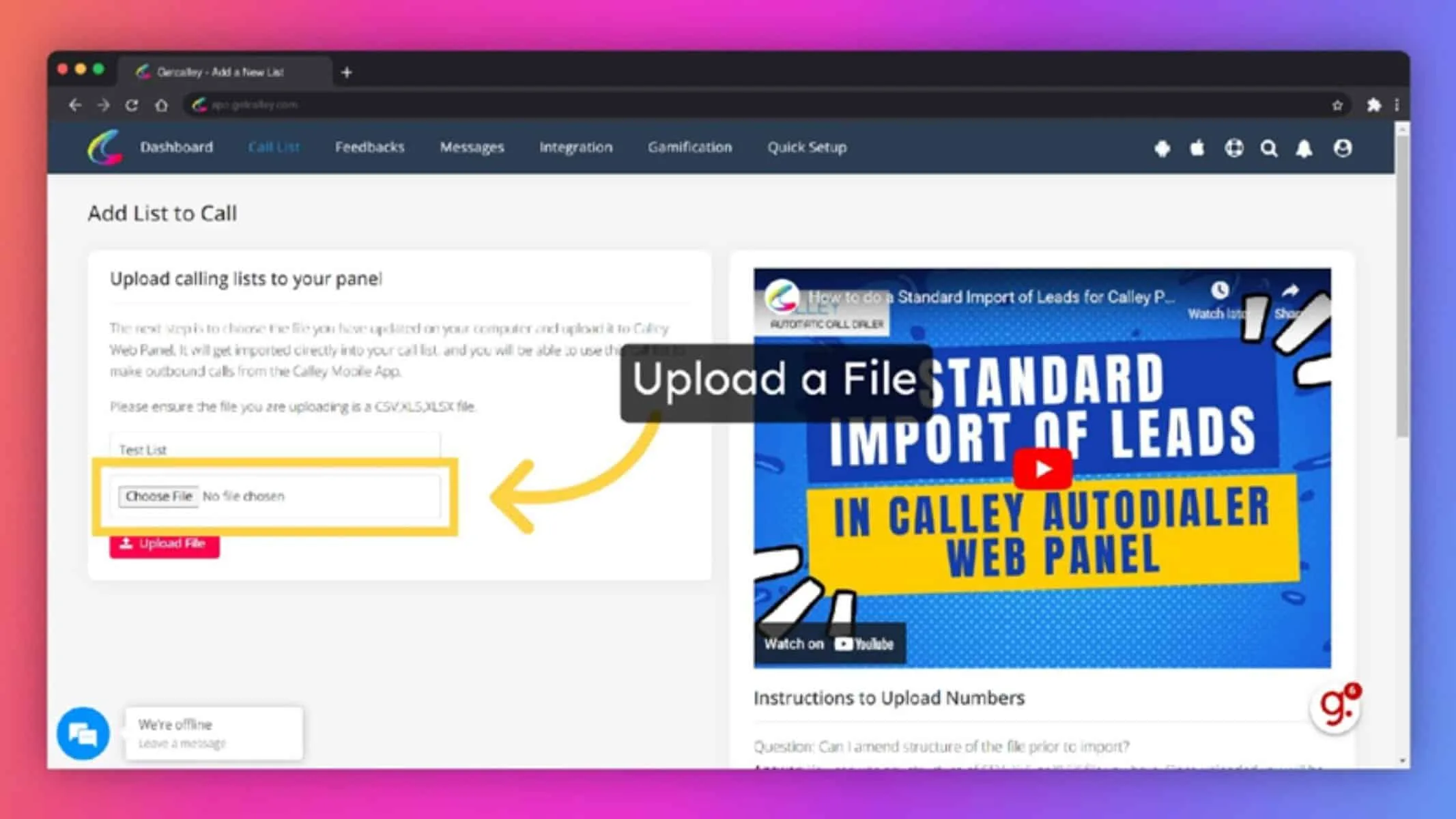 Web setup step 5