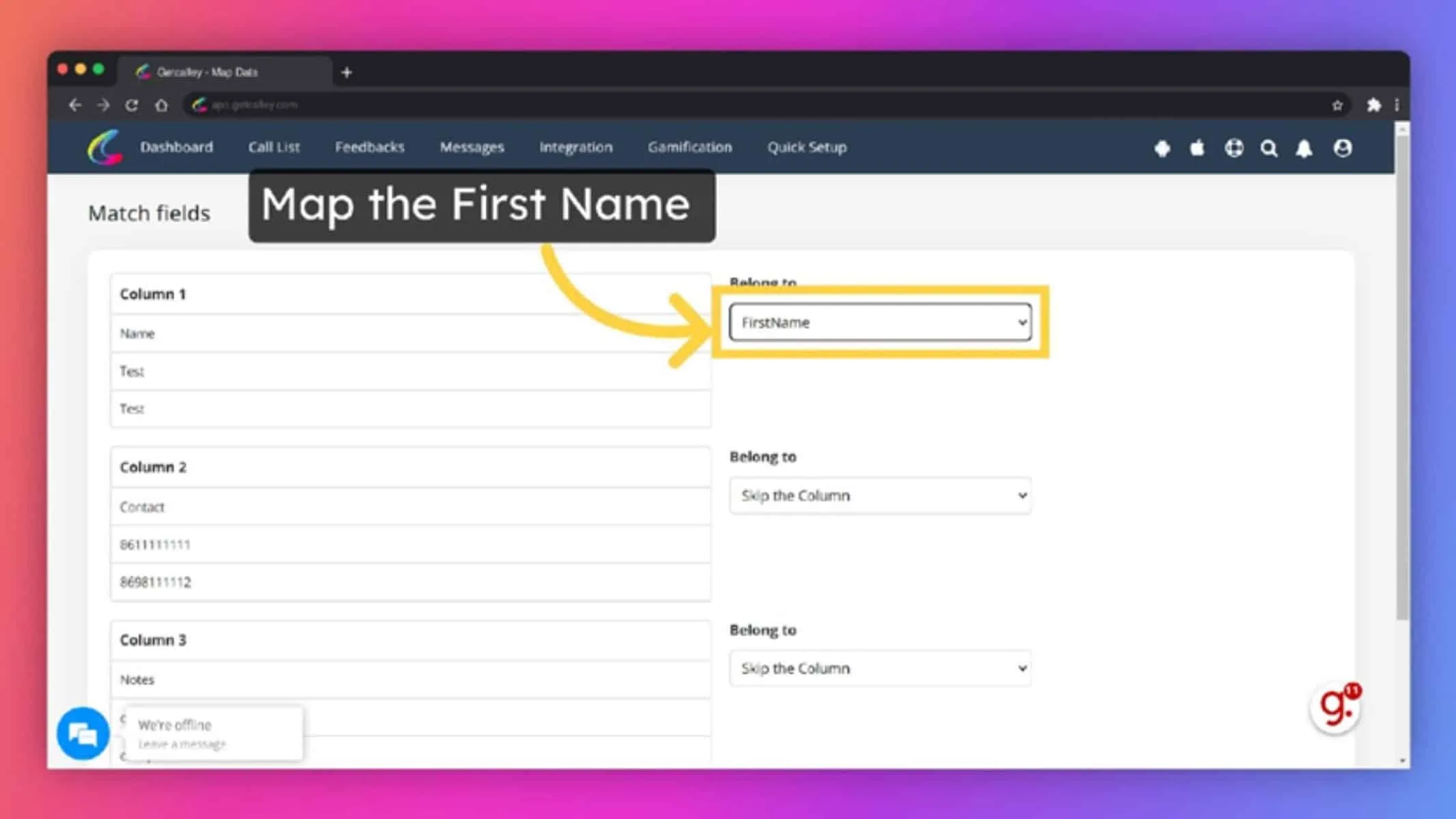 Web setup step 8