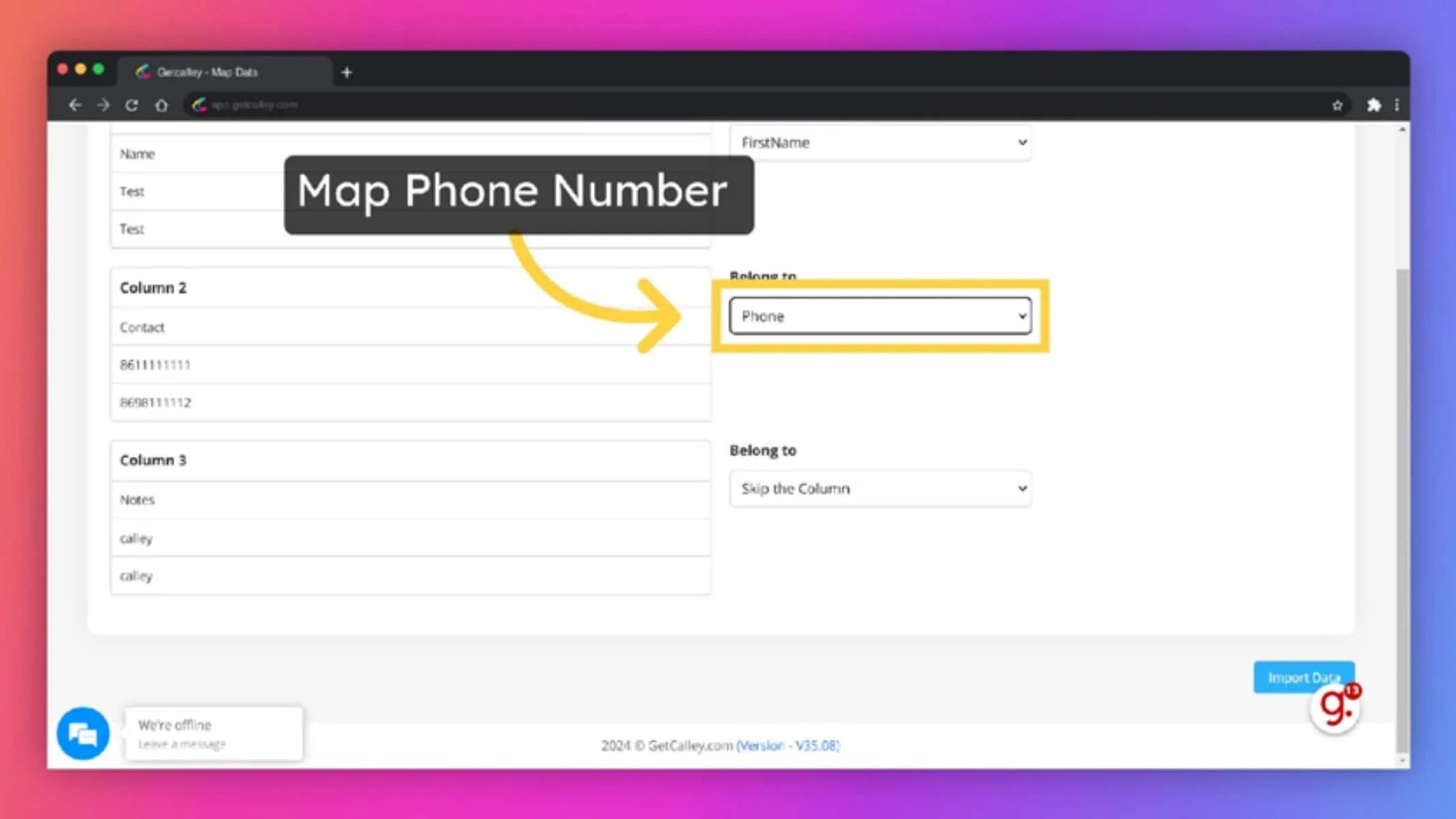 Web setup step 9