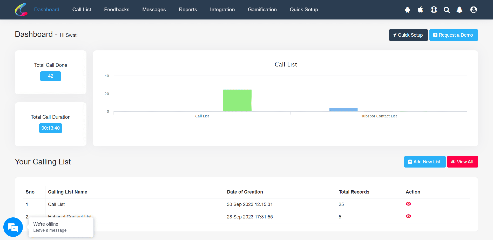 Step 1 - Login to Calley Web panel