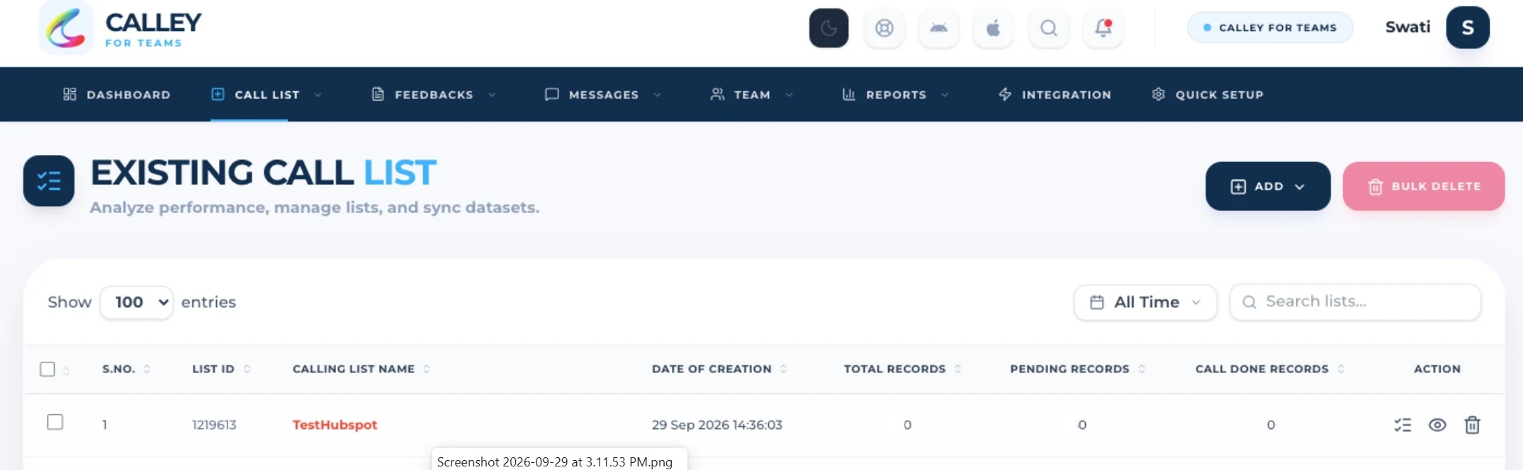 As you created a list wait until data imported from HubSpot. You will get mail for this