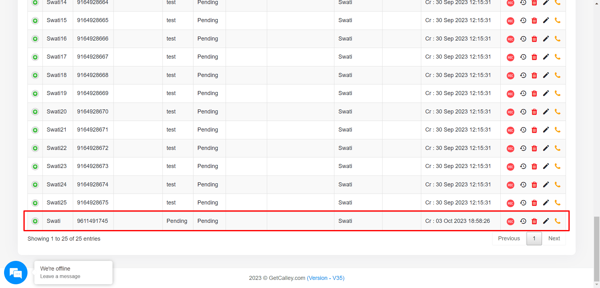 After Running the scenario, login to calley webpanel and check the contact is added or not.