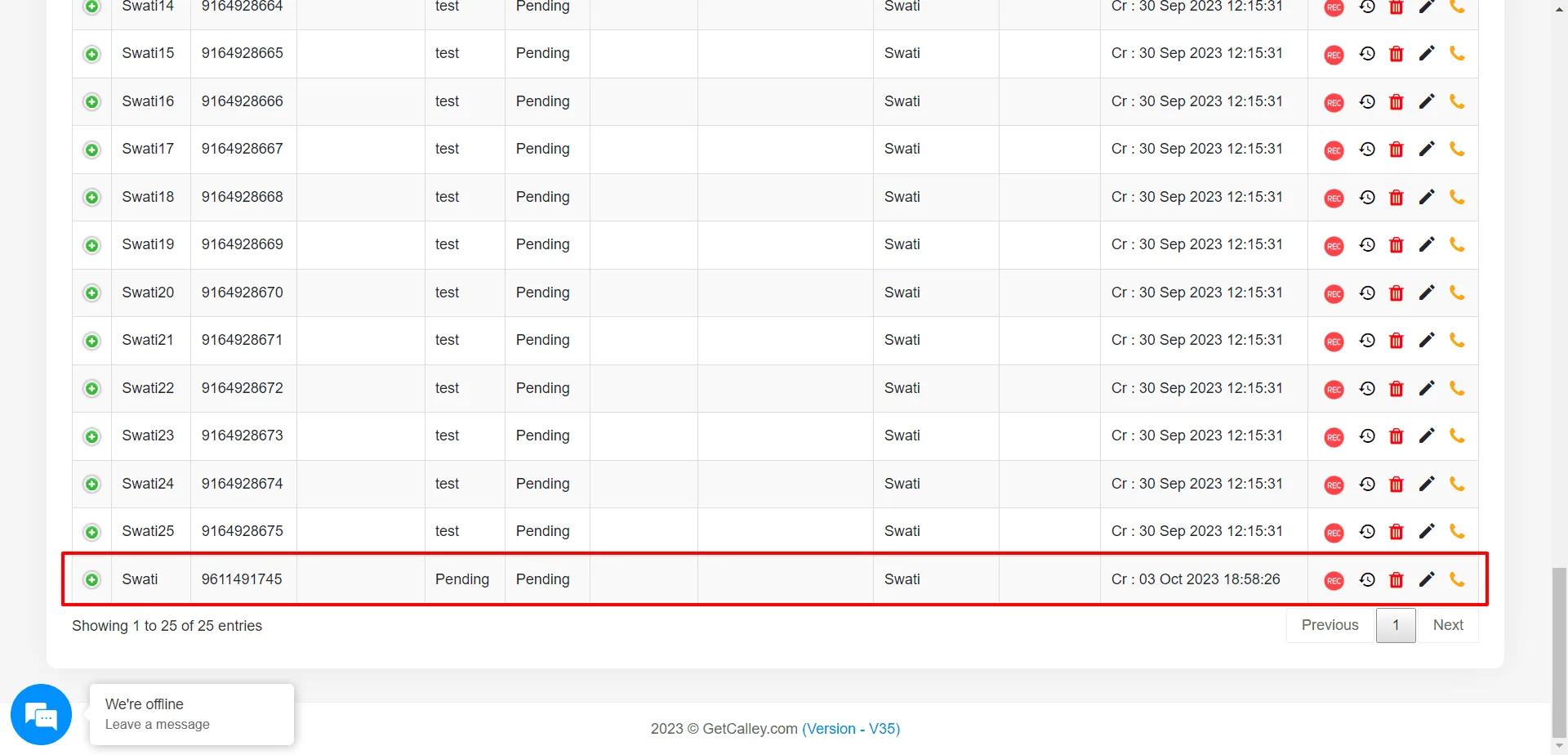 After Running the scenario, login to calley webpanel and check the contact is added or not.