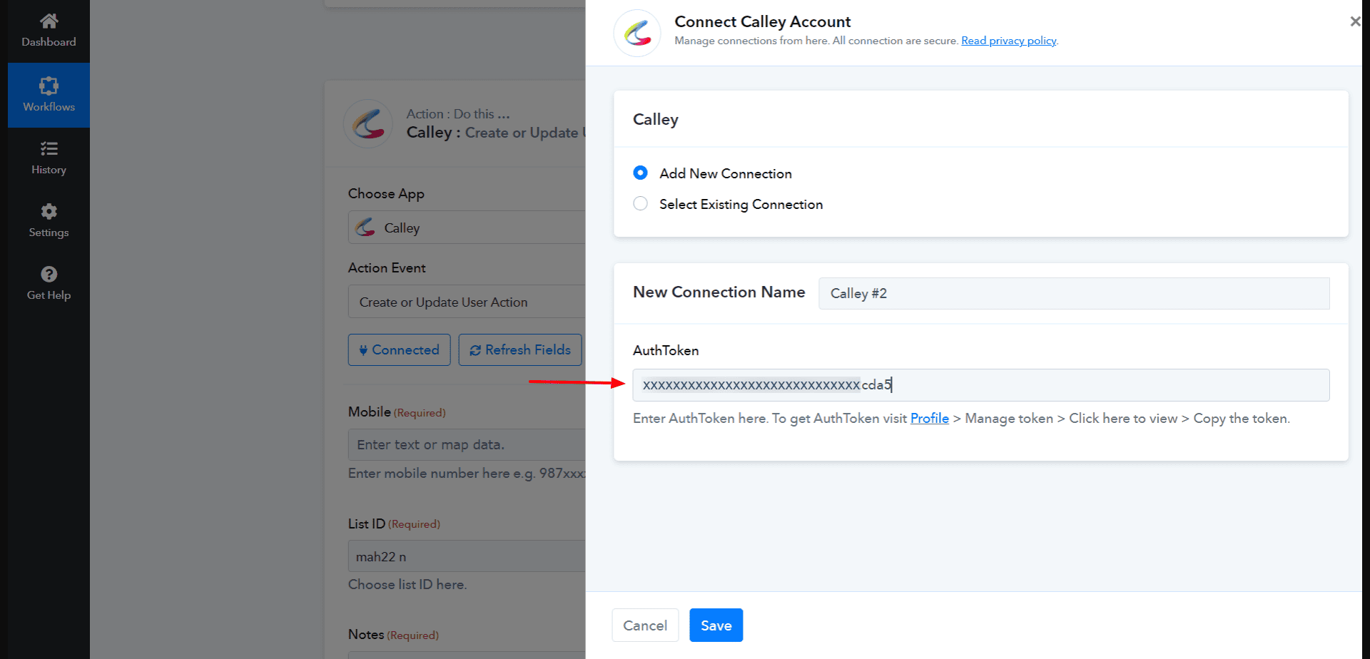Paste that token on Pabbly and click on save.