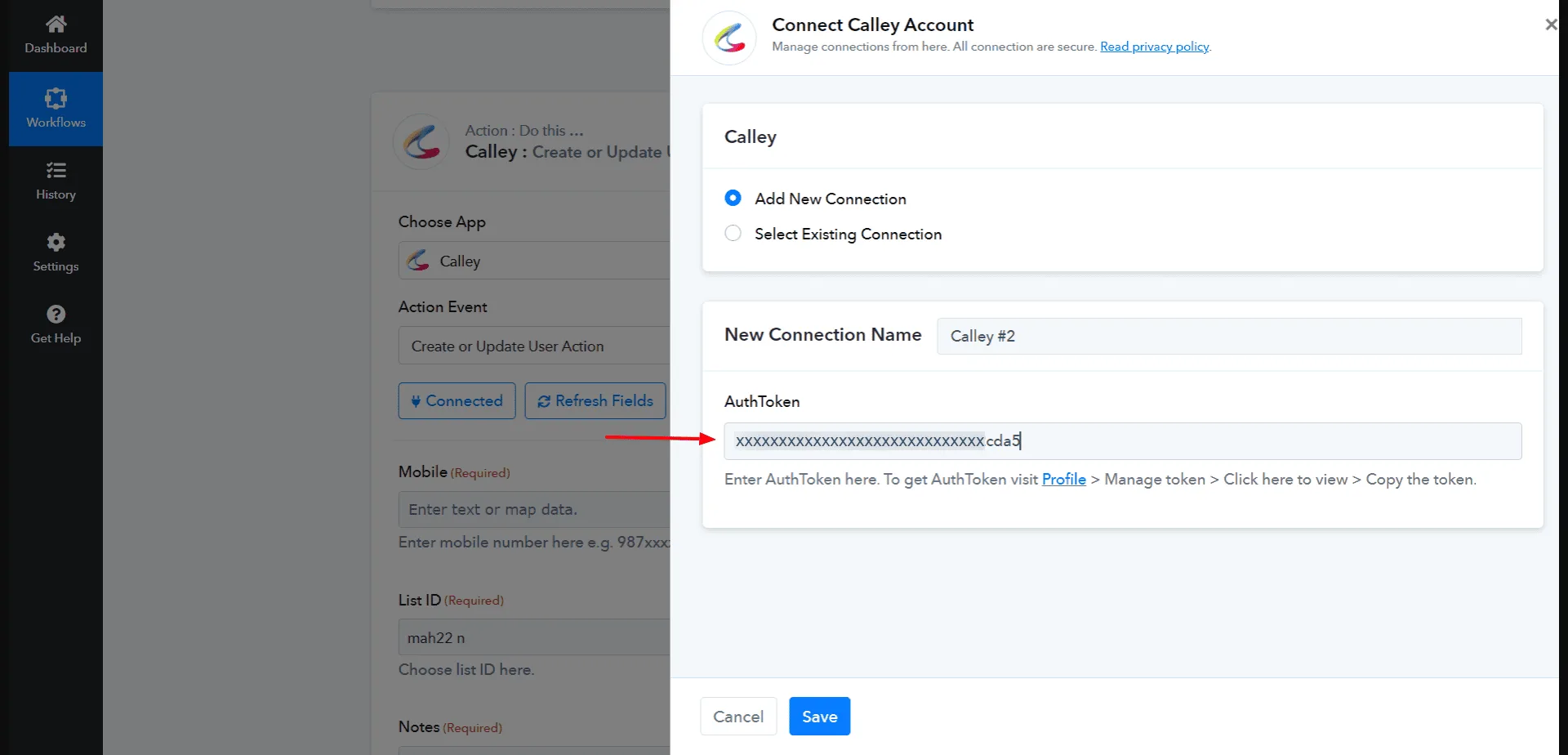 Paste that token on Pabbly and click on save.