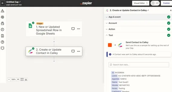 Once validated, simply publish your Zap and you're ready to go! Your automation is now Live.